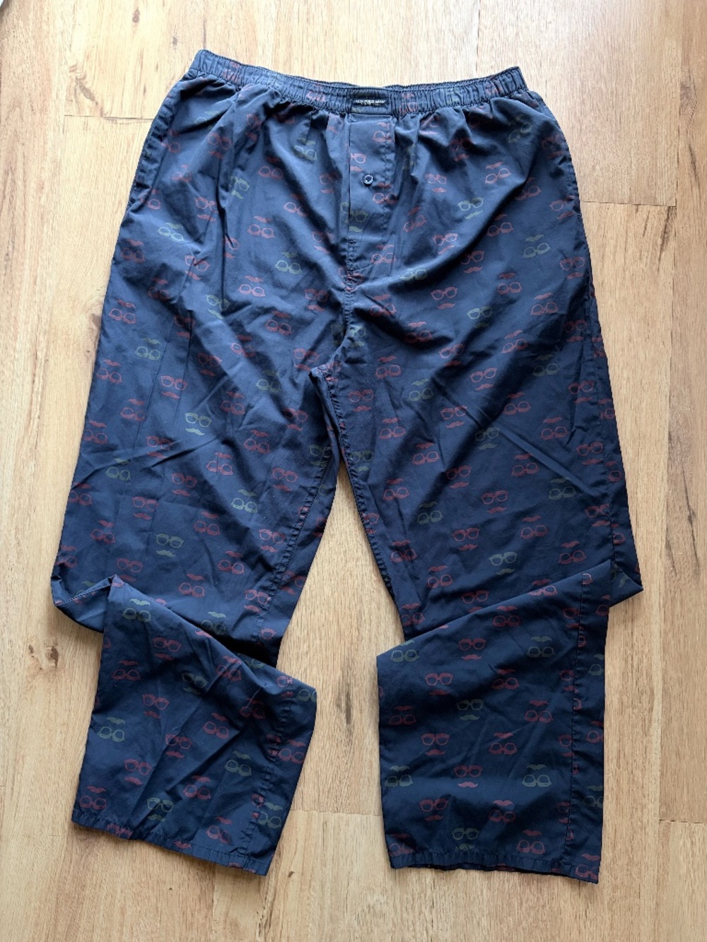Men's U.S. Polo Assn. Pajama (Sleepwear) Pants with Glasses and Mustache Print